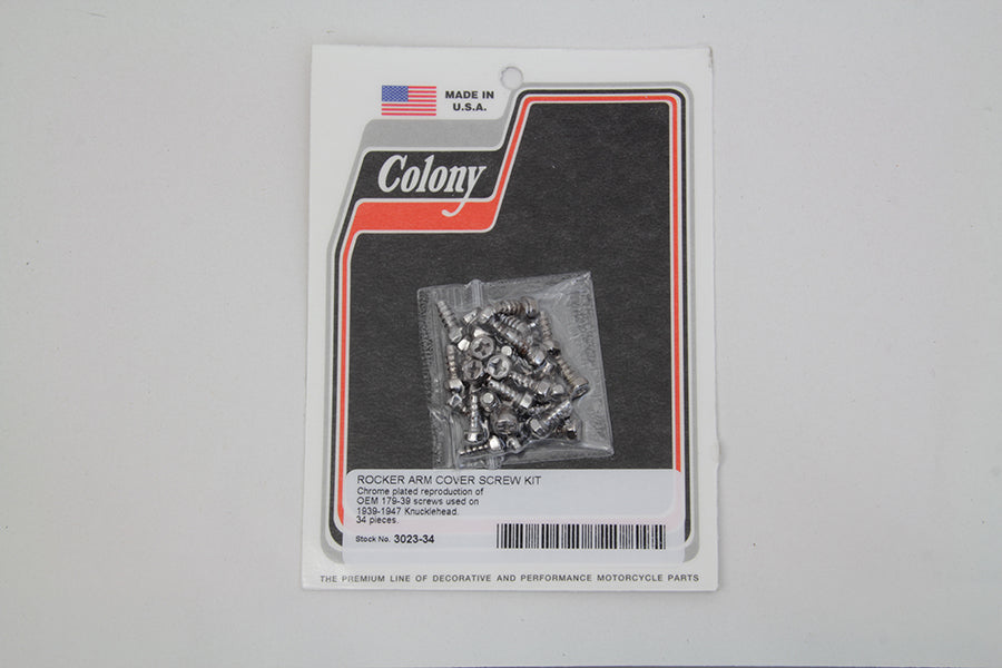 Rocker Arm Cover Screw Kit Chrome