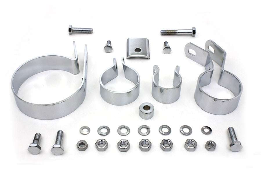 Chrome Exhaust System Clamp Kit