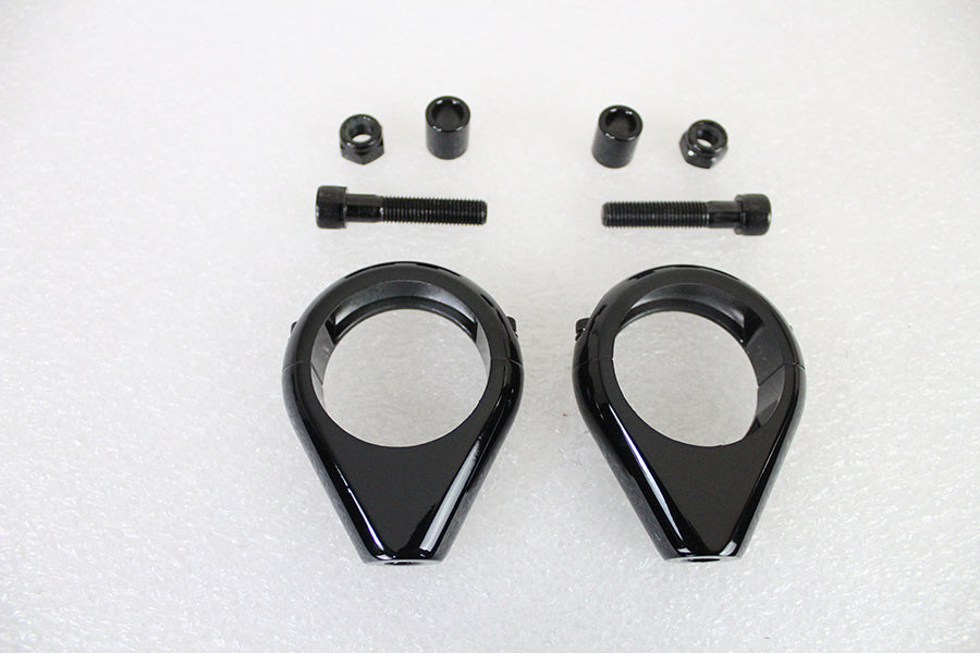 Black Turn Signal Clamp Kit 41mm Forks