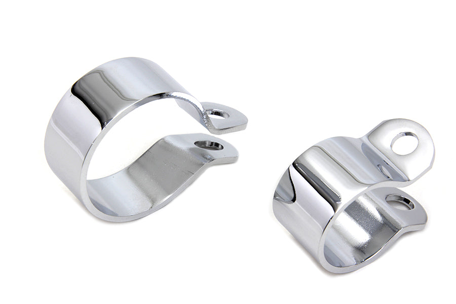 Front Exhaust Chrome Clamp Set