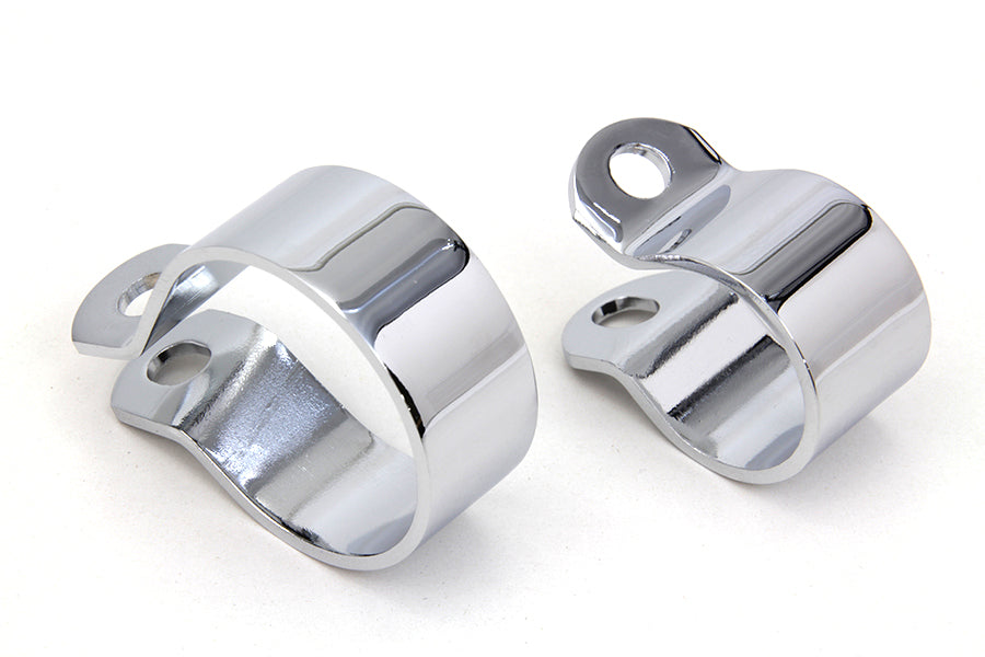 Front Exhaust Chrome Clamp Set