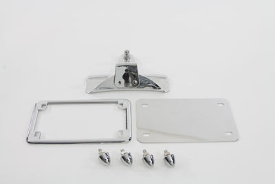 License Plate Frame Bracket Kit Chrome