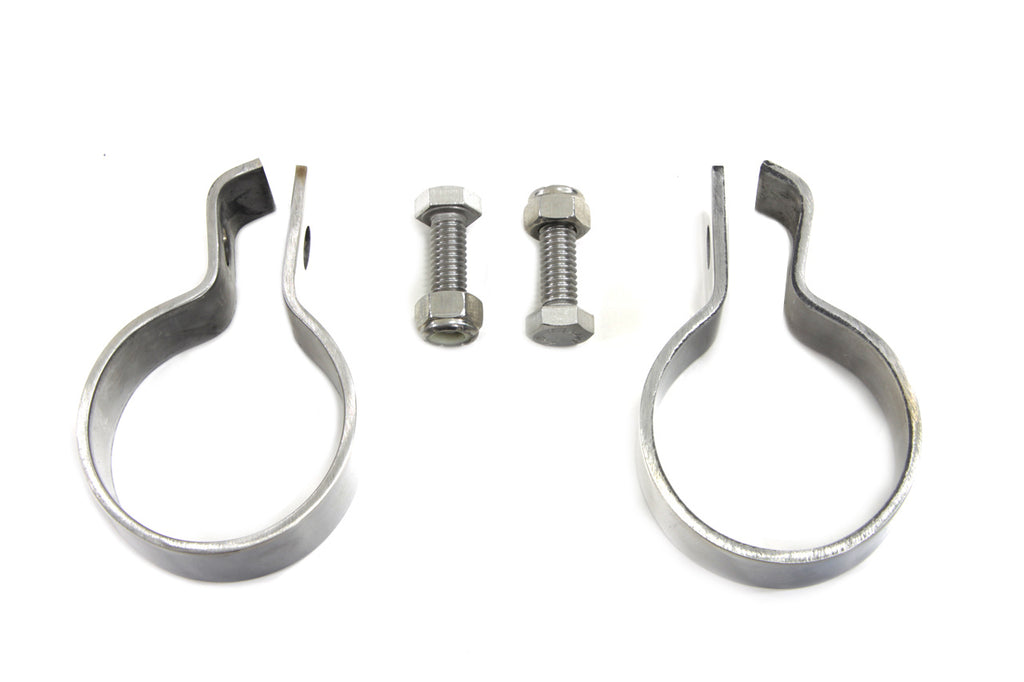Chrome 1-7/8 Muffler End Clamp Set