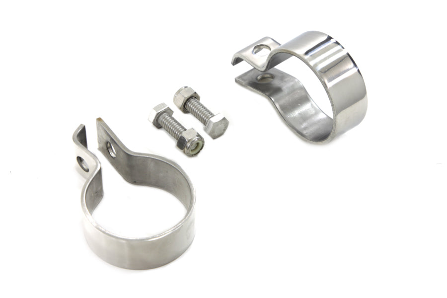 Chrome 1-7/8 Muffler End Clamp Set