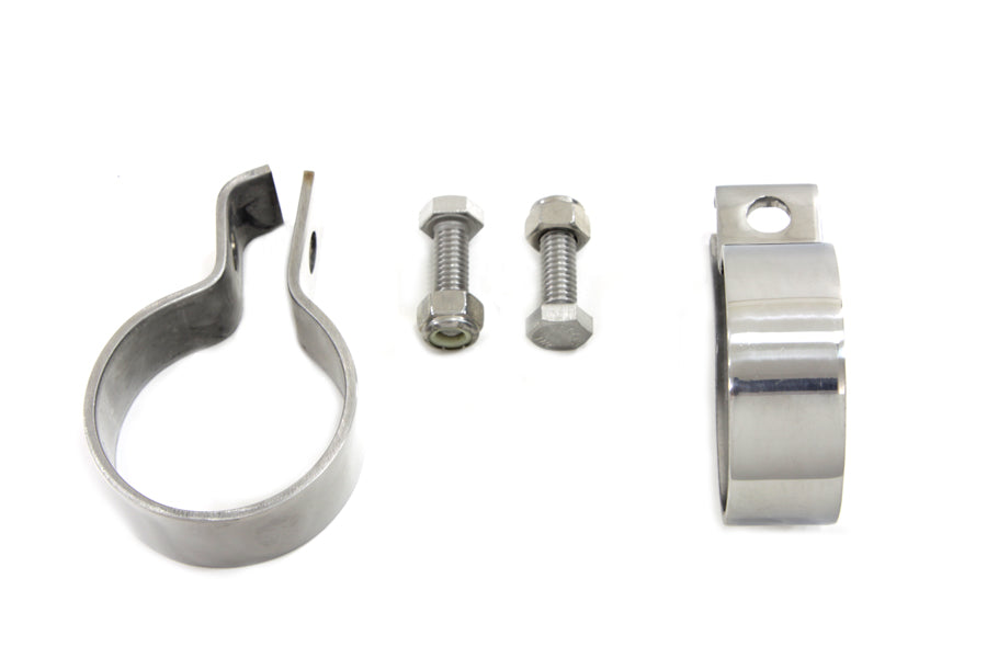 Chrome 1-7/8 Muffler End Clamp Set