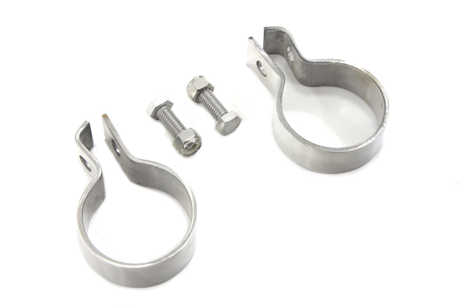 Chrome 1-7/8 Muffler End Clamp Set