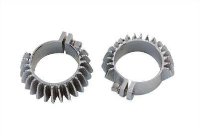 Replica Chrome Finned Exhaust Clamp Set
