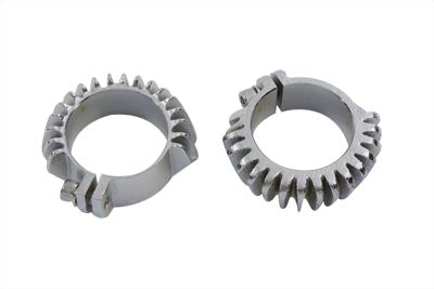 Replica Chrome Finned Exhaust Clamp Set