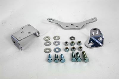 Chrome 3 Piece Top Motor Mount Set
