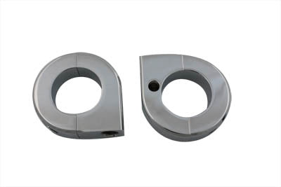 Chrome Universal Mount Clamp Set 1-1/8