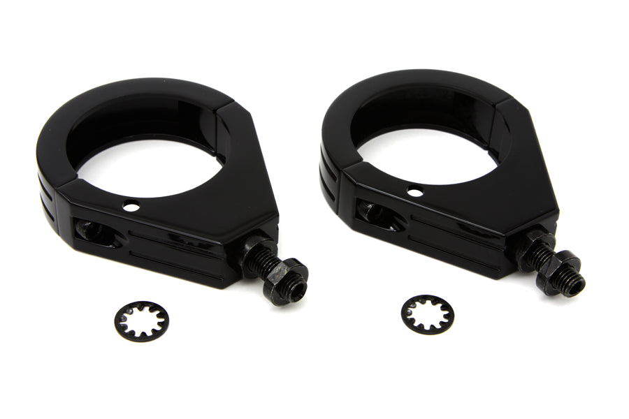 Black Turn Signal Clamp Kit 49mm Forks