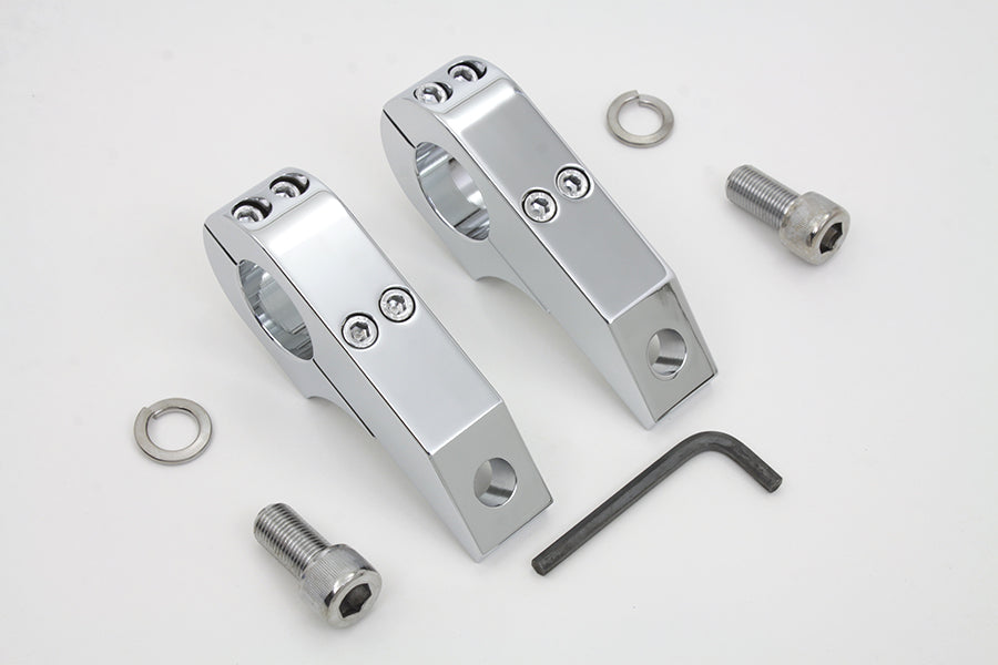 Footpeg Extender Clamp Set Chrome