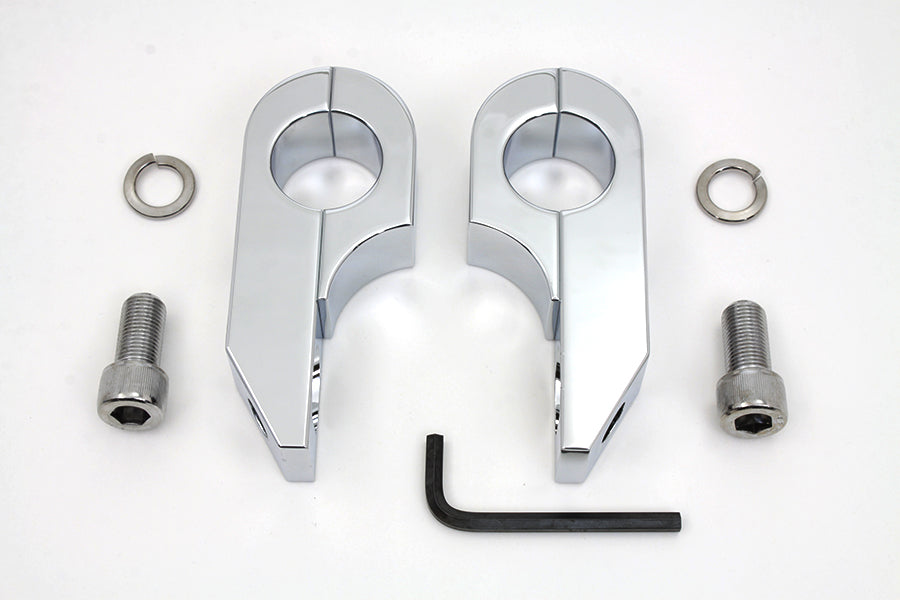 Footpeg Extender Clamp Set Chrome
