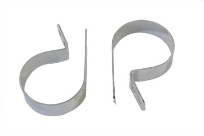 Chrome 2-7/8 Muffler Body and End Clamp Set