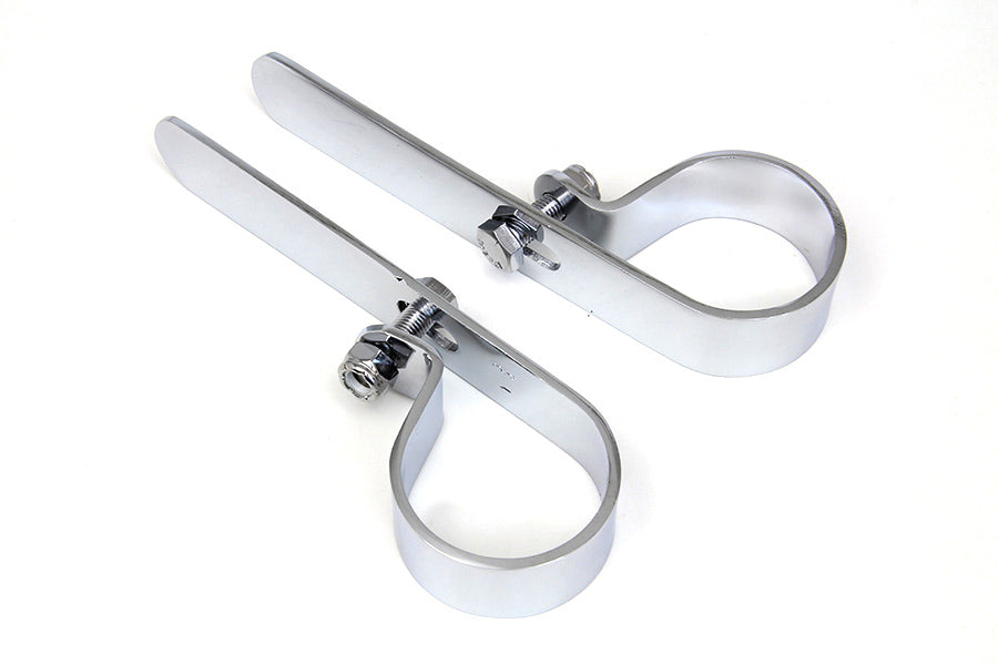Chrome 2-1/2 Muffler P Clamp Set