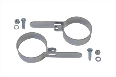 Chrome 2-3/4 Muffler Hanger Clamp Set