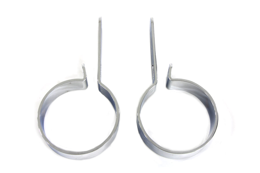 Chrome 3 Muffler Hanger Clamp Set