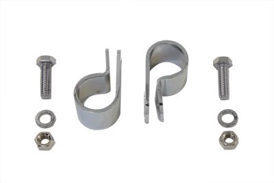 Chrome 1 Muffler Clamp Set