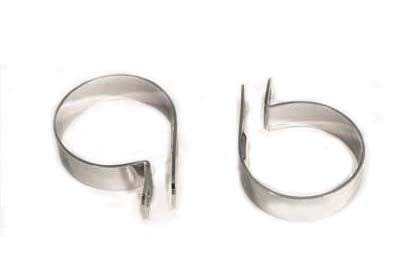 Chrome 3 Muffler Body and End Clamp Set