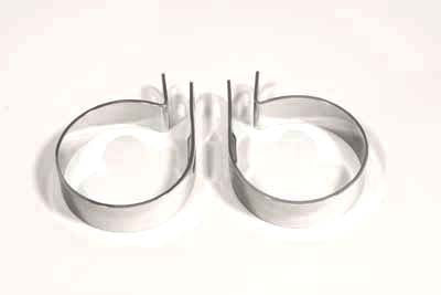 Chrome 3 Muffler Body and End Clamp Set