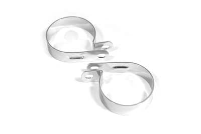 Chrome 3 Muffler Body and End Clamp Set