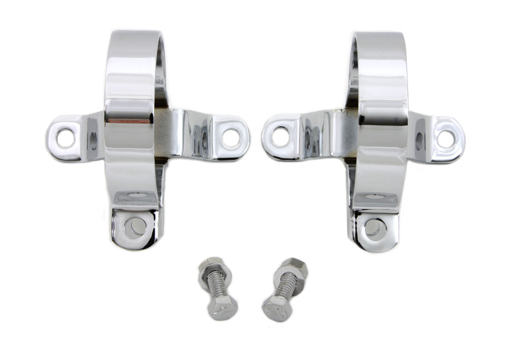 3 Muffler Body Clamp Set Chrome