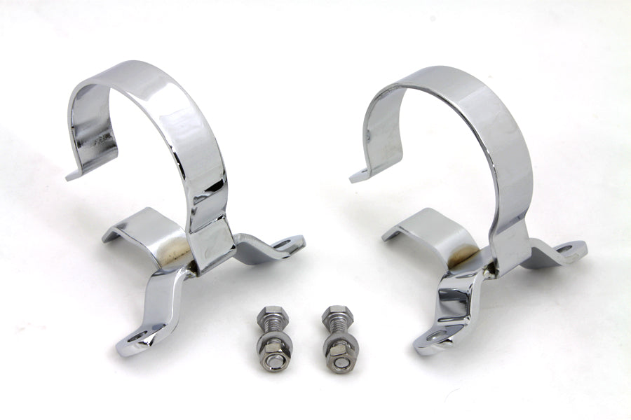 3 Muffler Body Clamp Set Chrome