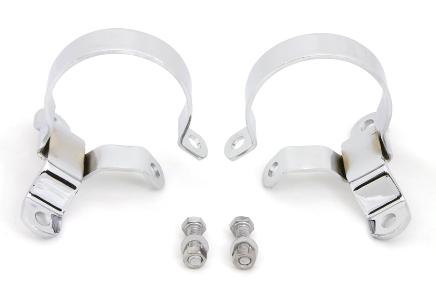 3 Muffler Body Clamp Set Chrome