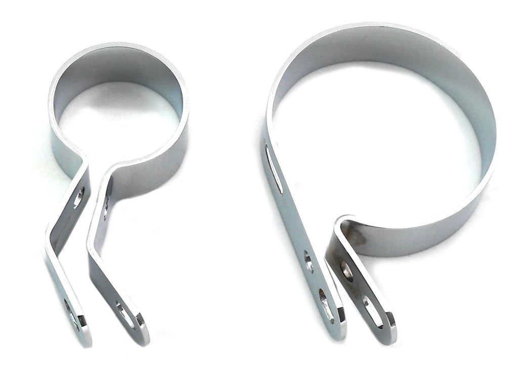 Chrome Muffler Clamp Set