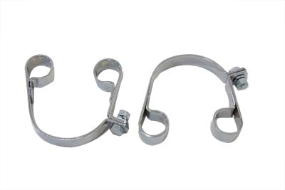 Chrome Muffler Clamp Set