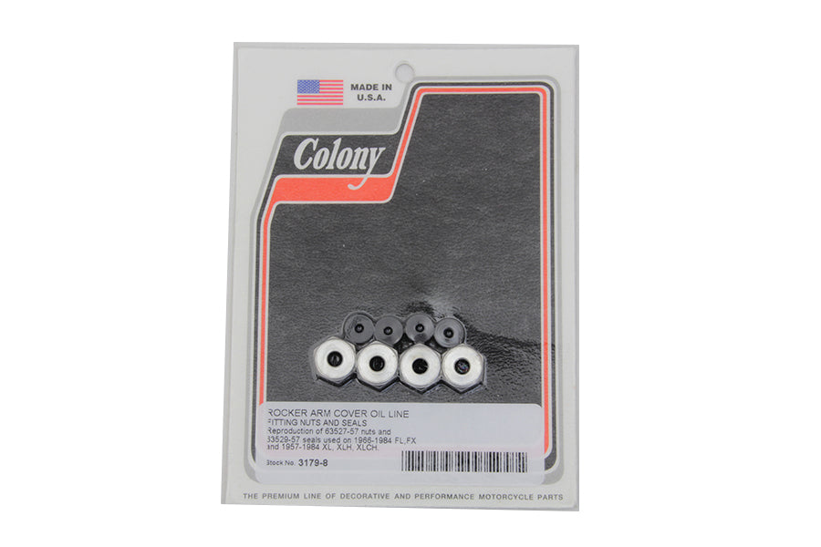 Rocker Arm Cover Oil Line Fitting Nuts and Seals Kit