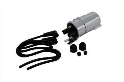 Round Chrome 12 Volt Dual Coil with Bracket