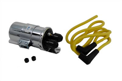 Round Chrome 6 Volt Dual Coil with Bracket