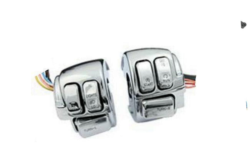 Handlebar Control Switch Housing Kit Chrome