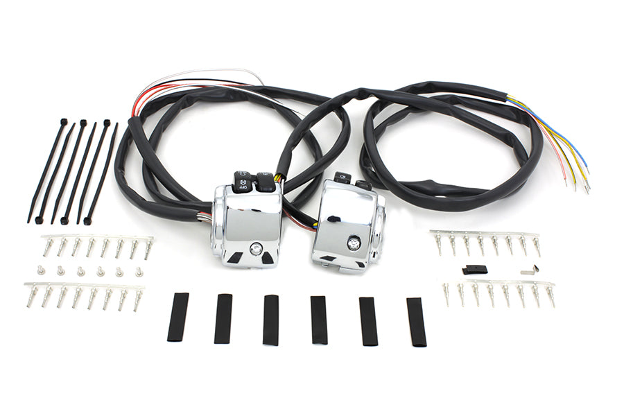 Handlebar Control Switch Housing Kit Chrome