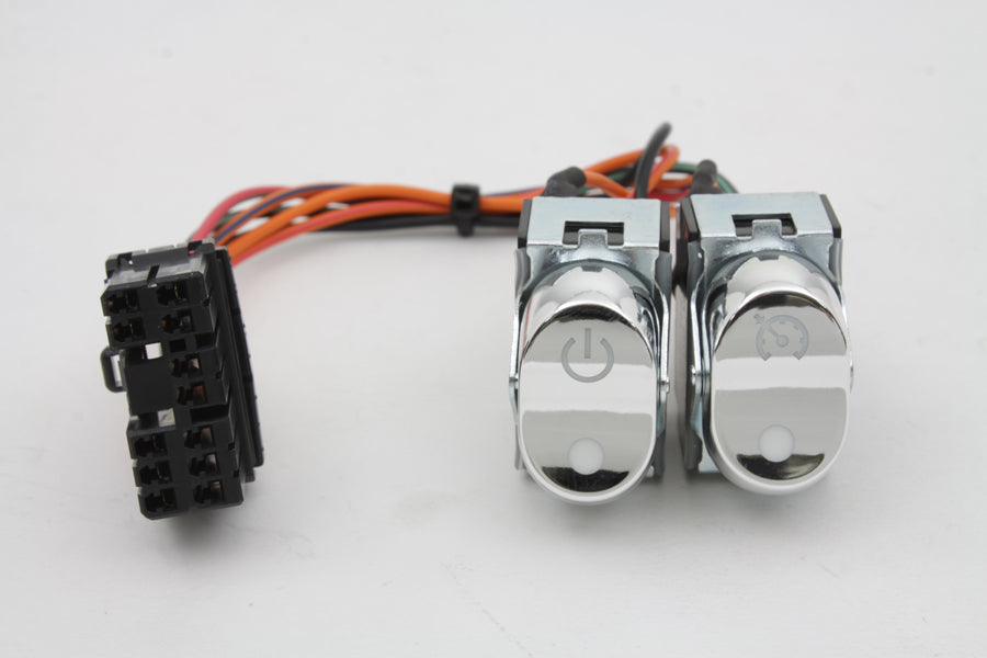 Rocker Style Handlebar Switch Kit Chrome