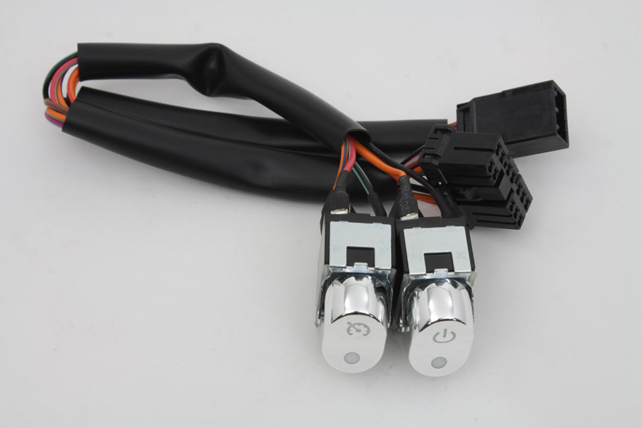 Rocker Style Handlebar Switch Kit Chrome
