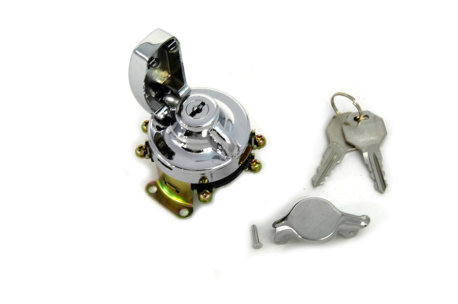 Fat Bob Ignition Switch with 6 Terminals Chrome