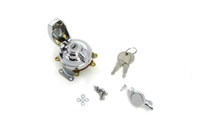 Fat Bob Ignition Switch with 5 Terminals Chrome