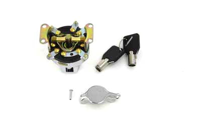 Fat Bob Ignition Switch with 5 Terminals Chrome