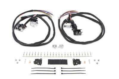 Handlebar Switch Kit Chrome with 60 Wires