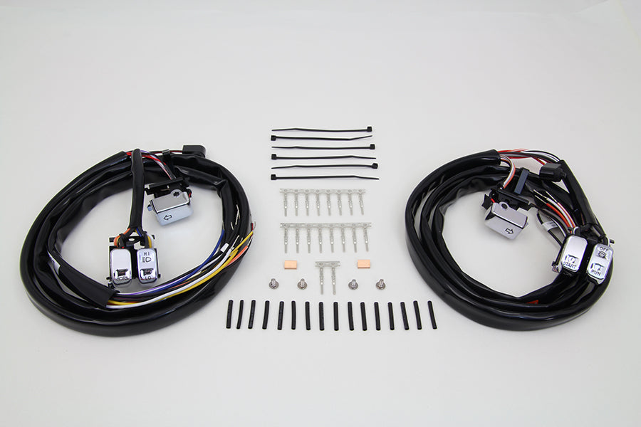 Handlebar Switch Kit Chrome with 60 Wires