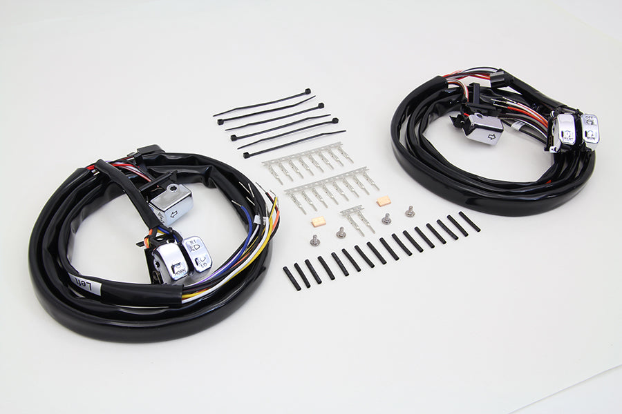 Handlebar Switch Kit Chrome with 60 Wires