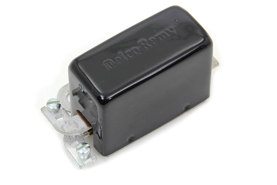 Black Replica Delco Remy 3-Brush Generator Relay