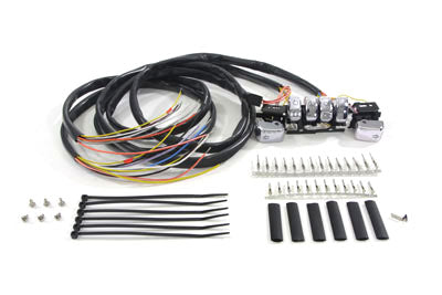 Handlebar Switch Kit Chrome with 60 Wires