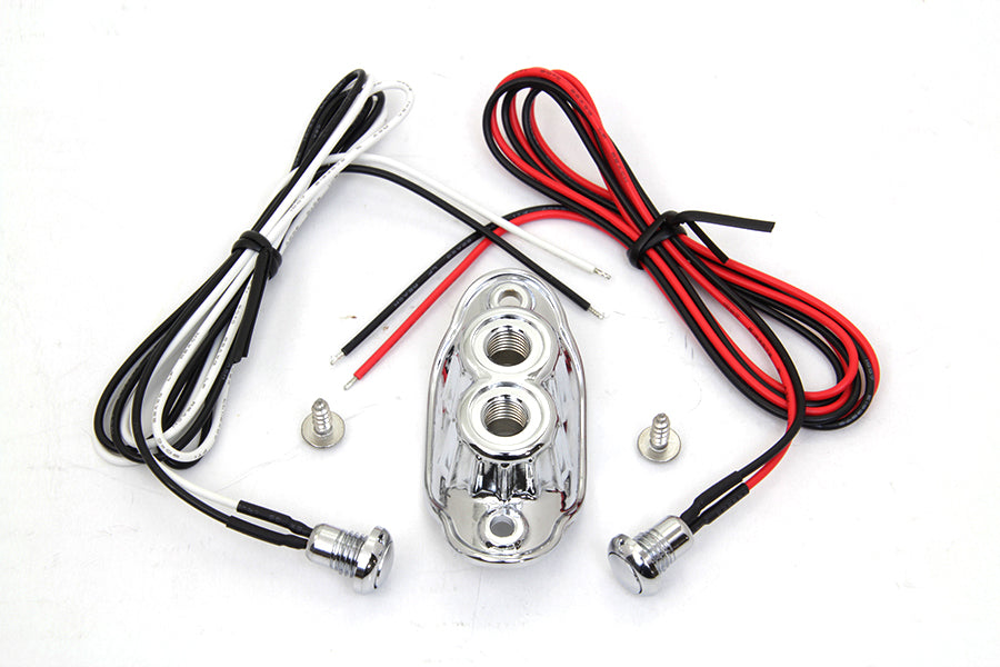 Old School Dual Switch Kit Chrome