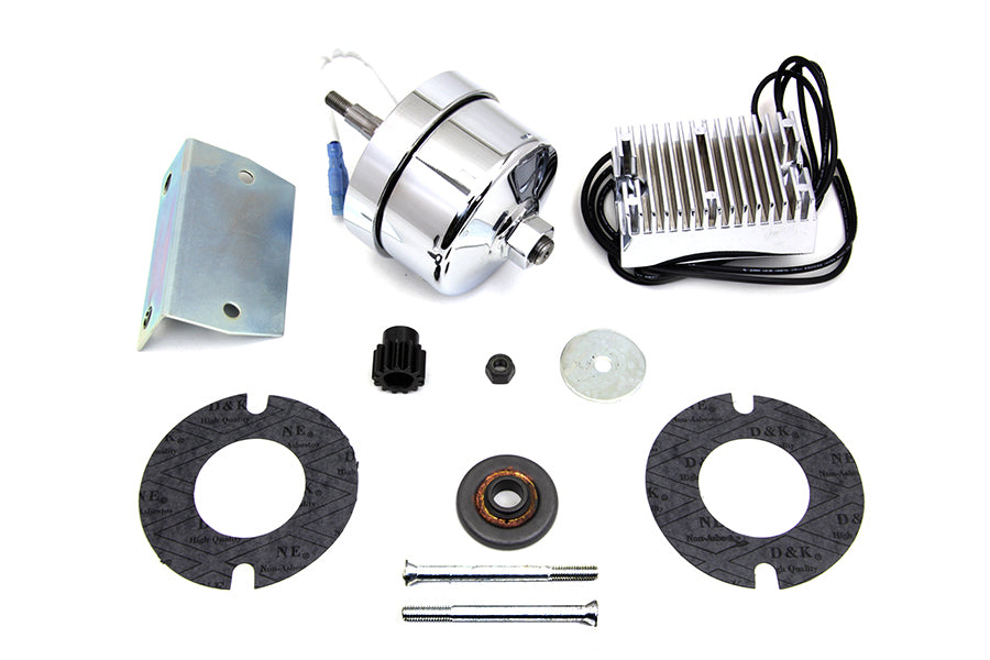 Chrome 12 Volt Alternator Generator Conversion Kit
