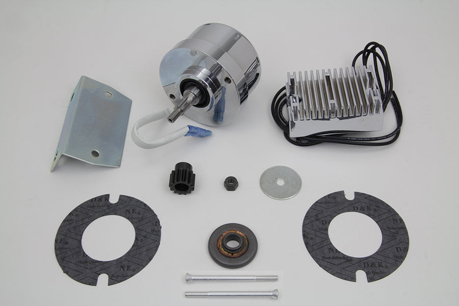 Chrome 12 Volt Alternator Generator Conversion Kit