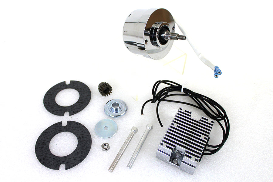 Chrome 12 Volt Alternator Generator Conversion Kit