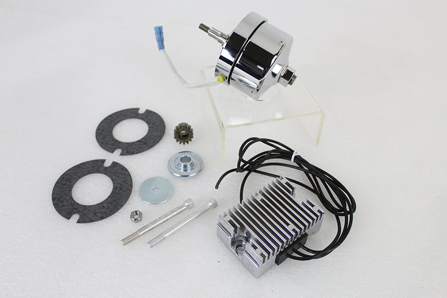 Chrome 12 Volt Alternator Generator Conversion Kit